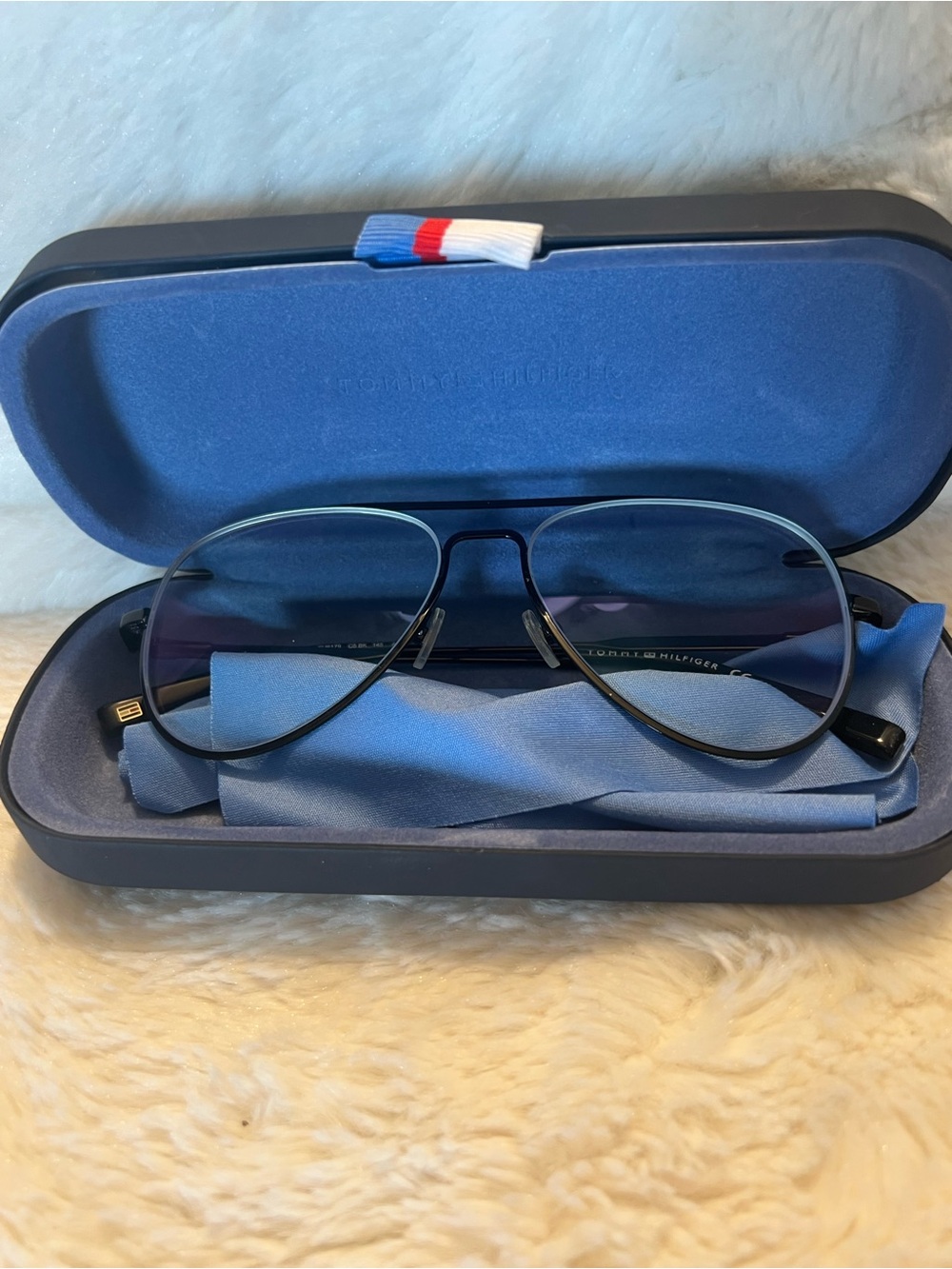 Tommy Hilfiger Black Metal Aviator prescription glasses